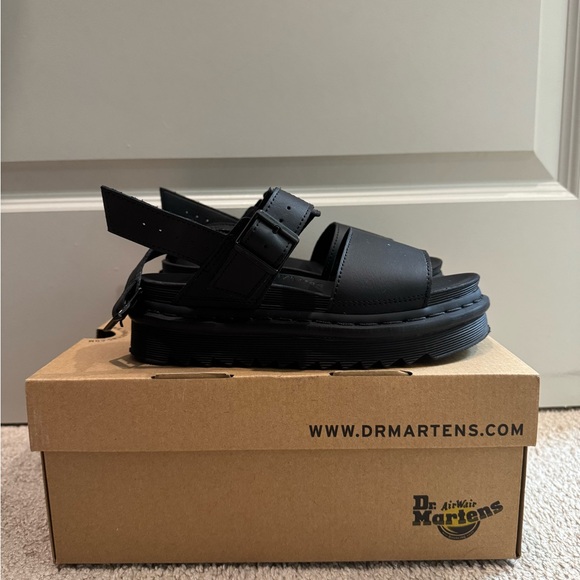 Dr. Martens Black Platform Sandals - Picture 1 of 6